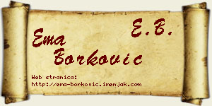 Ema Borković vizit kartica